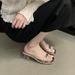 Best Selling Nude Transparent Square Toe Sandals Women's Outwear Non-slipplaidcasualelegant High Heels_vogvips.com