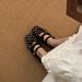 5cm Polka Dot Spring Buckle French Ballet 26cm Height-increasing Mary Jane Shoes, Square Toe, New Model_vogvips.com