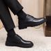 European Warm Series Men's Low-Top Height-Increasing Martin Boots British Style Round Toe Chunky Black Work Thick-Soled Casual Leather Shoes_vogvips.com