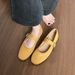 French Flat-soled Single Shoes Women's Soft-soled Ballet Shoes Round-toed Suede Mary Jane Women's Shoes_vogvips.com