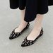 Cameido Retro Suede Pointy Toe Women's Flats With Rhinestones Slip On Soft Sole Casual Fashion Shoes_vogvips.com
