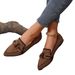 New 2024 Spring Pointed Toe Flat Cross-Border Trade Large Size Fashion Slip-On Casual Women's Shoes_vogvips.com