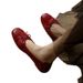 Lancui Elegant Leather French Bowknot Soft Flat Ballet Shoes Grandma Flats Women Spring Summer_vogvips.com