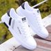 Spring New White Casual Sports Teenagers Low Top Flat Men's Trendy Shoes_vogvips.com