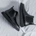 European Warm Series 2025 Spring New Slip-On British Style Mid-Top Thick-Soled Men's Black Round-Toe Martin Boots 86270-R Batch_vogvips.com