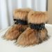 Fox And Raccoon For Women Winter Fur Subculture Y2K Hot Girl Mid-Calf Snow Boots_vogvips.com