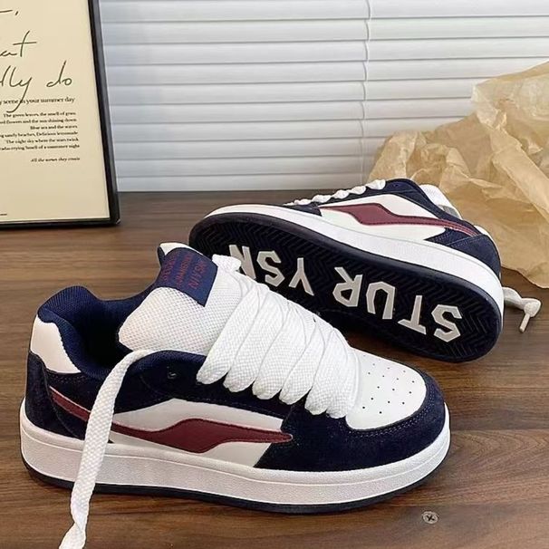 Thick Soled Pink Shoes For Women New Style Niche All Match Student Retro Training Sneakers_vogvips.com