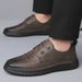 European Warm Series Woodpecker Men's Autumn 2025 New Fashion Versatile Non-Slip Casual Leather Soft Sole Dad Shoes_vogvips.com