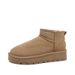 Cameido Women's short-barrel snow boots made of nubuck leather, fleece-lined, thickened and warm with thick soles, for the winter of 2024._vogvips.com