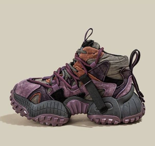 Men's High Top Dad Shoes Summer Thick Sole Height Increase Shock Absorption Color Matching Sports Casual Shoes_vogvips.com