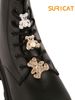 shoelace Charm Pendants With ABS Butterfly Buckle Decorations And Pearl-studded Rhinestone Bears. DIY Luxury Rhinestone Shoelace Clip Accessories_vogvips.com