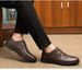 Men's Round Head Casual Shoes Single Shoes Men's Leather Shoes Splicing Lace-up Shallow Mouth Men's Shoes_vogvips.com