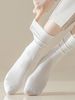 1/5/10/15/20 Pairs Of New Korean Version Pure White Women's Mid-Calf Socks_vogvips.com