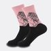 Men's trend mid-tube stockings stockings high tube personality figures oil painting sports cotton socks_vogvips.com