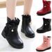 SHLIANG Bota Infantil Menina Kid Fashion Boot New Warm Princess Shoes Girl Ankle Boots Snow Boots Retro Short Boots Kid Boots Kid Shoes Y0380_vogvips.com