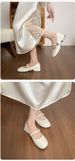 Shallow Single Shoes Women's Thick Heel Soft Sole Temperament With Skirt Gentle French Mary Jane Shoes_vogvips.com