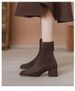 Slim Boots 2026 New Style Boots, Versatile For Autumn And Winter, Short Boots For Girls, Nude Black_vogvips.com