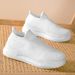 Men's And Women's Matching Casual Running Shoes - Flyknit Socks For One-Piece Footwear - 4cm Thick Bottom Elevated Lazy Shoes_vogvips.com