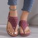 2025 Women's Summer With Clip On Feet, New Oversized Hollow Metal Thick Soled Cool Slippers For Women_vogvips.com