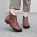 2024 Autumn Winter Flat Soft Sole Square Toe Solid Color Shoes Large Size Women's Leather Boots_vogvips.com