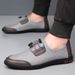 Euro Step 2025 Summer Hollow Breathable Slip-On Men's Casual Soft Sole Lightweight Round Toe Mesh Shoes_vogvips.com