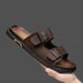 Men Slippers Sneaker Leather Men's Sneakers Summer Beach Shoes For Male Large Size Black Casual Sandals_vogvips.com