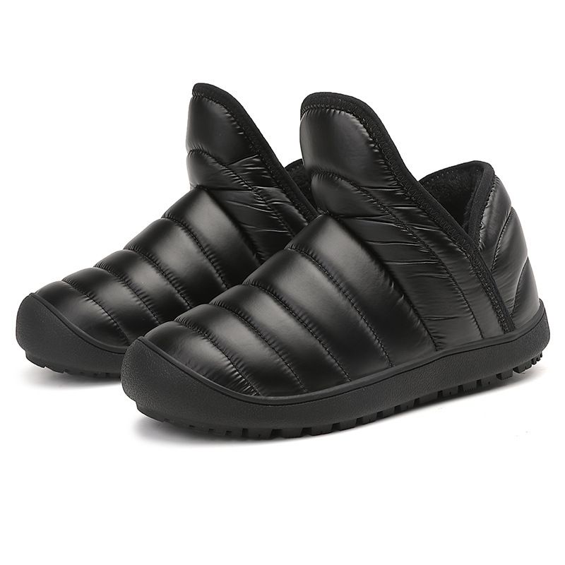 Autumn Boots Women, Fleece-Lined Thickened 2023 New Shoes, Outdoor Snow Cotton Winter Loafers For Women_vogvips.com