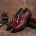 ShoeVault New Slip-On European Style Formal With Tassels For Work Trendy Leather Single Men's Shoes_vogvips.com