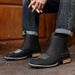 Chelsea Boots Men's Mid Length Boots Autumn And Winter Trendy Leather Boots Men's Casual British Style Versatile Plus Size Martin Boots_vogvips.com