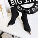 319-12 European And American Style Fahion Party Women' Tube Thin High Heel Metal Pointed Toe Slimming Suede Short_vogvips.com