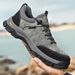 Men's Outdoor Shoes, Genuine Leather, Soft Sole, Low-Top Hiking Shoes, Sporty, Non-Slip, Versatile, Lace-Up, Work And Ca_vogvips.com