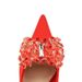 18249-AH27 Style Banquet Heels Light Luxury Women's Satin Shallow Mouth Pointed Bow High Heel Single Shoes_vogvips.com