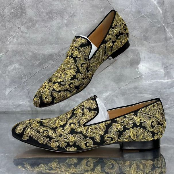 Men’s Shoes Men's Loafers Embroidered Low Top Canvas Shoes Lazy All Match Flat Shoes Deodorant And Non Slip Korean Style Trendy Casual Shoes_vogvips.com