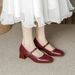 French Vintage Mary Jane Shoes For Women, New Spring/autumn 26 Style, Square Toe, Single Heel_vogvips.com