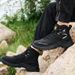 Men's High Top Steel Toe Safety Boots,Microfiber Leather Upper, Non-Slip Rubber Sole For Miners, Construction & Factory Workers Work Shoes_vogvips.com