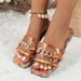 Rhinestone Chain Transparent Line With Slippers_vogvips.com