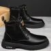 European Warm Series British Style Martin 2025 New Safety Single Cotton Casual Shoes Fashion Men's Work Boots_vogvips.com
