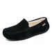 501-3 Winter Men's Bean Shoes Cotton Shoes Driving Shoes Low-top Mid-mouth Flip-on Warm Flat Casual Leather Shoes with Velvet_vogvips.com