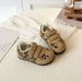 Girls' Leopard Print Velcro Sneakers 2026 Fall New Children's Versatile Fashionable Soft Sole Casual Running Shoes_vogvips.com