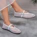 2025 Summer New Large Shoes Casual Sandals Women's Mesh Breathable One Button Flat Bottom Cool_vogvips.com