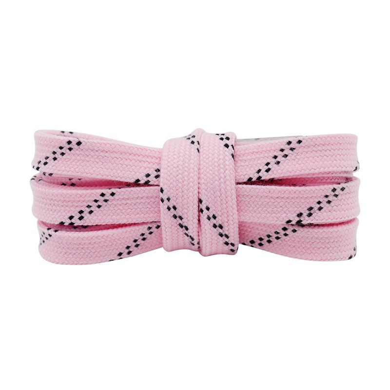 Flat double-layer hockey cotton shoelaces match everything sneakers_vogvips.com