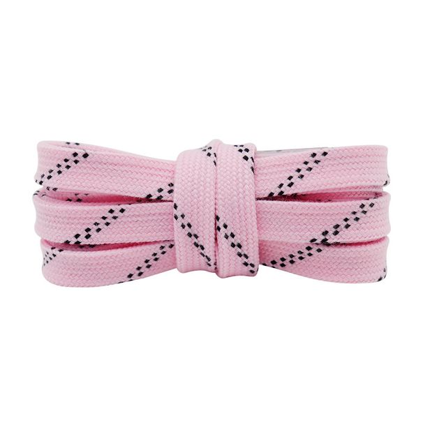 Flat double-layer hockey cotton shoelaces match everything sneakers_vogvips.com