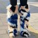 Winter Plush Knee High Boots Women Plush Imitation Fox Fur Long Warm Shoes Designer Luxury Knee-high Boots Fur Boots Girl_vogvips.com