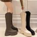 Long Thick Sole 7cm Winter New 2024 Square Toe Back Zipper High Over-the-Knee Women's Boots_vogvips.com