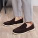 SHLIANG Large Size Men's Shoes Retro British Style Slip-On Loafers Casual Soft Bottom Lazy Man's Shoes Breathable Round Toe Non-Leather Y0663_vogvips.com