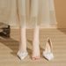 Women S White Style Wedding Heels Pointed Toe Bridal Shoes With Stiletto Heel Available In Wide Sizes_vogvips.com