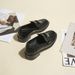 2026 New New In Stock: Women's Thick-Soled Loafers, Genuine Leather Shoes, Slip-On Shoes With Chunky Heels And Metal Buckle_vogvips.com