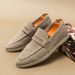 Men's Suede Penny Loafers Slip On Casual Dress Shoes Lightweight Non Slip Soft Sole Business Driving Walking Shoes_vogvips.com
