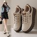 Little White Schoolgirl Trendy Versatile Thick Baseplate Casual Shoes_vogvips.com