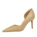 Pointed Thin Heels Women's Shoes Shallow Mouth Side Hollow High Heels Pedicure One Pedicure High Heels Single Shoes_vogvips.com